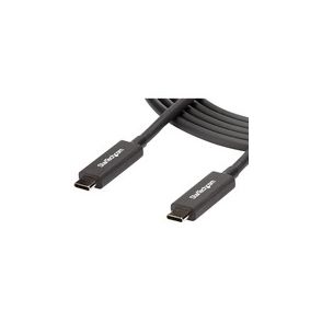 StarTech.com 6 ft 2m Thunderbolt 3 Cable w/ 100W PD - 40Gbps - Dual 4K or Full 5K - Certified Thunderbolt 3 USB-C Cable