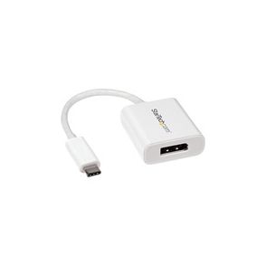 StarTech.com USB C to DisplayPort Adapter 4K 60Hz - USB Type-C to DP 1.4 Monitor Video Converter (DP Alt Mode) - TB3 Compatible - White