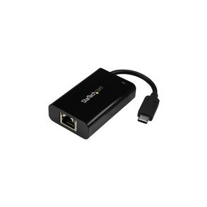 StarTech.com USB C to Gigabit Ethernet Adapter/Converter w/PD 2.0 - 1Gbps USB 3.1 Type C to RJ45/LAN Network w/Power Delivery Pass Through