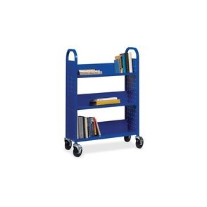 Lorell Single-sided Steel Book Cart