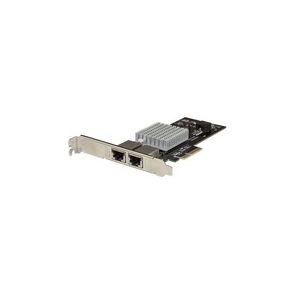 StarTech.com Dual Port 10G PCIe Network Adapter Card - Intel-X550AT 10GBASE-T PCI Express 10GbE Multi Gigabit Ethernet 5 Speed NIC 2port