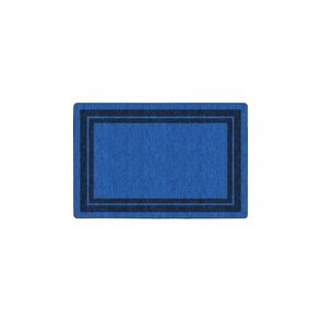 Flagship Carpets Double Dark Tone Border Blue Rug