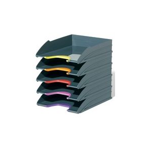 DURABLE VARICOLOR Stackable 5 Letter Trays