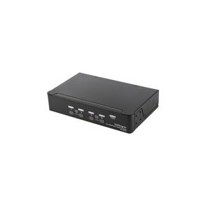 StarTech.com 4 Port DisplayPort KVM Switch - 4K 60Hz - Single Display - UHD DP 1.2 USB KVM Switch with USB 2.0 Hub & Audio - TAA Compliant