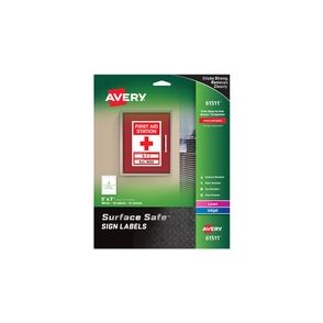 Avery 5"x7" Removable Label Safety Signs
