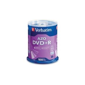 Verbatim 95098 DVD Recordable Media - DVD+R - 16x - 4.70 GB - 100 Pack Spindle