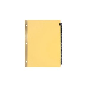 Business Source A-Z Black Leather Tab Index Dividers