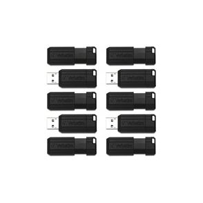 32GB PinStripe USB Flash Drive - Business 10pk - Black