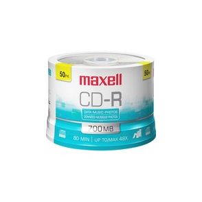 Maxell CD Recordable Media - CD-R - 48x - 700 MB - 50 Pack Spindle