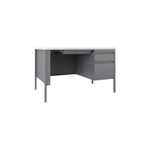 Lorell Fortress Series 48" Right-Pedestal Teachers Desk