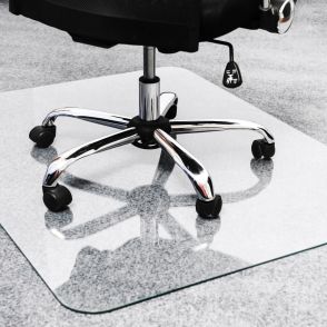 Cleartex Glaciermat® Glaciermat Heavy Duty Glass Chair Mat for Hard Floors & Carpets - 48" x 60"