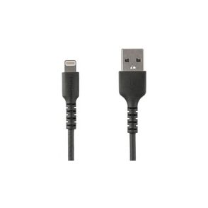 StarTech.com 3 foot/1m Durable Black USB-A to Lightning Cable, Rugged Heavy Duty Charging/Sync Cable for Apple iPhone/iPad MFi Certified