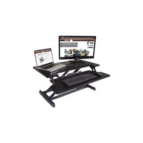 Victor High Rise Height Adjustable Compact Standing Desk with Keyboard Tray