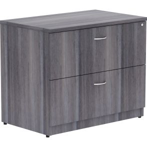 Lorell Essentials Weathered Charcoal Lateral File - 2-Drawer