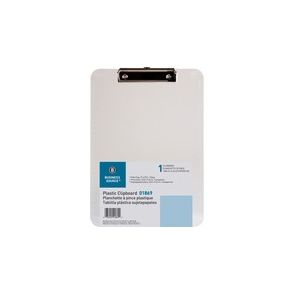 Business Source Transparent Plastic Clipboard