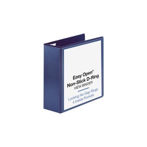 Business Source Easy Open Nonstick D-Ring View Binder