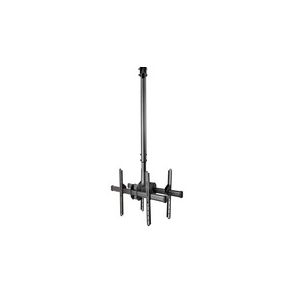 StarTech.com Dual TV Ceiling Mount - Back-to-Back Hanging Dual Screen VESA Pole Mount for 32"-75" TVs - Height Adjustable Telescopic Pole