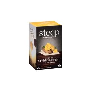 Bigelow Organic Dandelion & Peach Rooibos & Green Tea Herbal Tea, Green Tea Bag