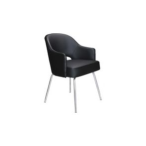 Boss Black Vinyl Guest Chair