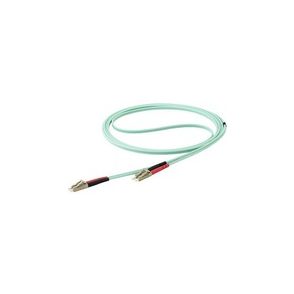 StarTech.com 7m (22ft) LC/UPC to LC/UPC OM4 Multimode Fiber Optic Cable, 50/125µm LOMMF/VCSEL Zipcord Fiber, 100G, LSZH Fiber Patch Cord
