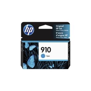 HP 910 (3YL58AN) Original Standard Yield Inkjet Ink Cartridge - Cyan - 1 Each