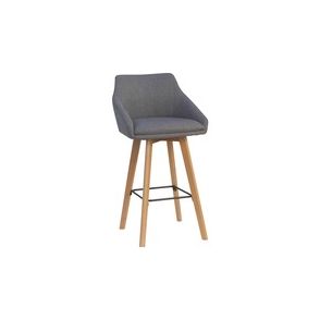 Lorell Gray Flannel Mid-Century Modern Guest Stools