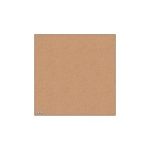 U Brands Square Cork Bulletin Board, 14 x 14 Inches, Frameless, Natural, Push Pins Included (463U00-04)