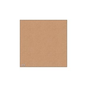 U Brands Square Cork Bulletin Board, 14 x 14 Inches, Frameless, Natural, Push Pins Included (463U00-04)