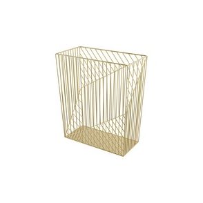 U Brands Metal Wastebasket, Vena Collection, 6 Gallon Capacity, Gold (3232U02-06)