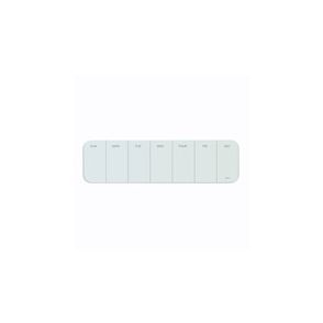 U Brands Magnetic Glass Dry Erase Weekly Calendar Board, Only for use with HIGH Energy Magnets, 5.5" x 20" , Frameless, Marker Included (2342U00-01)