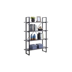 Lorell SOHO Rustic Metal Frame Bookcase