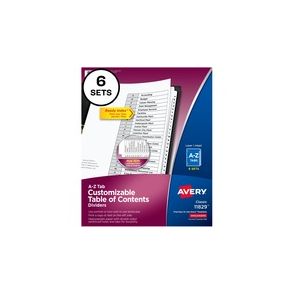 Avery A-Z Black & White Table of Contents Dividers