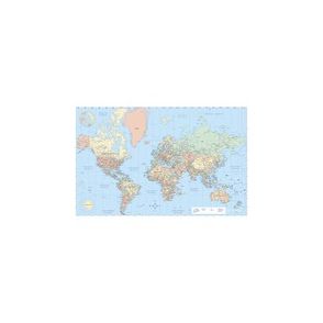 Advantus Laminated World Wall Map