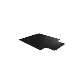 Advantagemat Black Vinyl Lipped Chair Mat for Hard Floor - 45" x 53"