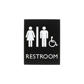 Lorell Unisex Handicap Restroom Sign