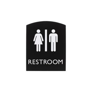 Lorell Arched Unisex Restroom Sign