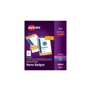Avery Vertical Name Badges & Tickets