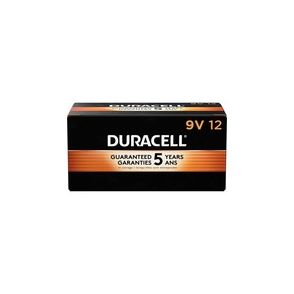 Duracell 9-Volt Coppertop Alkaline Batteries, 12-Packs