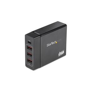 StarTech.com USB C Laptop Charger, 60W PD 3.0, 3x USB-A, Universal Compact USB Type-C Desktop Charger/Power Adapter, USB IF/ETL Certified