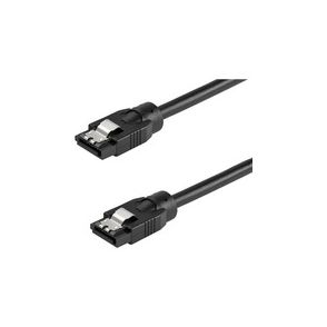 StarTech.com 0.6 m Round SATA Cable - Latching Connectors - 6Gbs SATA Cord - SATA Hard Drive Power Cable - (SATRD60CM)