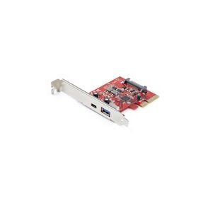 StarTech.com 2-Port 10Gbps USB-A & USB-C PCIe Card Adapter - USB 3.1 Gen 2 PCI Express Expansion Add-On Card - Windows, macOS, Linux