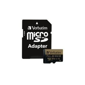 Verbatim Pro+ 512 GB Class 10/UHS-I (U3) microSDXC - 1 Pack