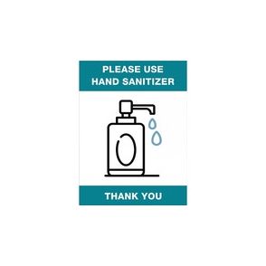Lorell Please Use Hand Sanitizer Sign
