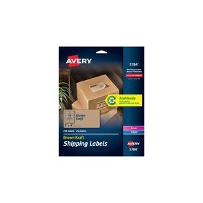 Avery Shipping Labels,, Kraft Brown, 2" x 4" , 250 Labels (5784)