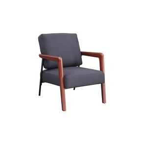 Lorell Upholstered Rubber Wood Lounge Chair
