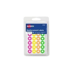 Avery Reinforcement Stickers, 1/4" , Neon, 924 Total (6750)