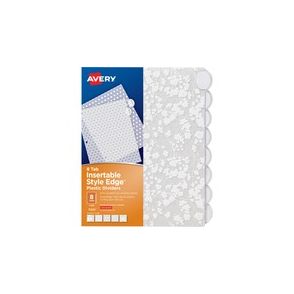 Avery® Style Edge Insertable Plastic Dividers