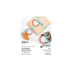 Avery® Textured Round Scallop Tags