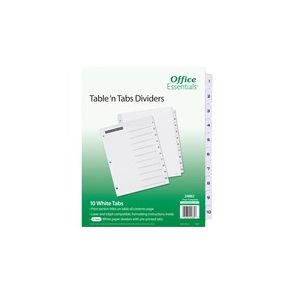 Avery Table 'n Tabs White Tab Numbered Dividers