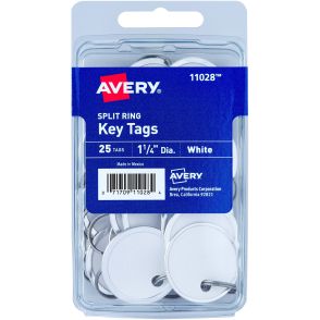 Avery® Round Split Ring Key Tags